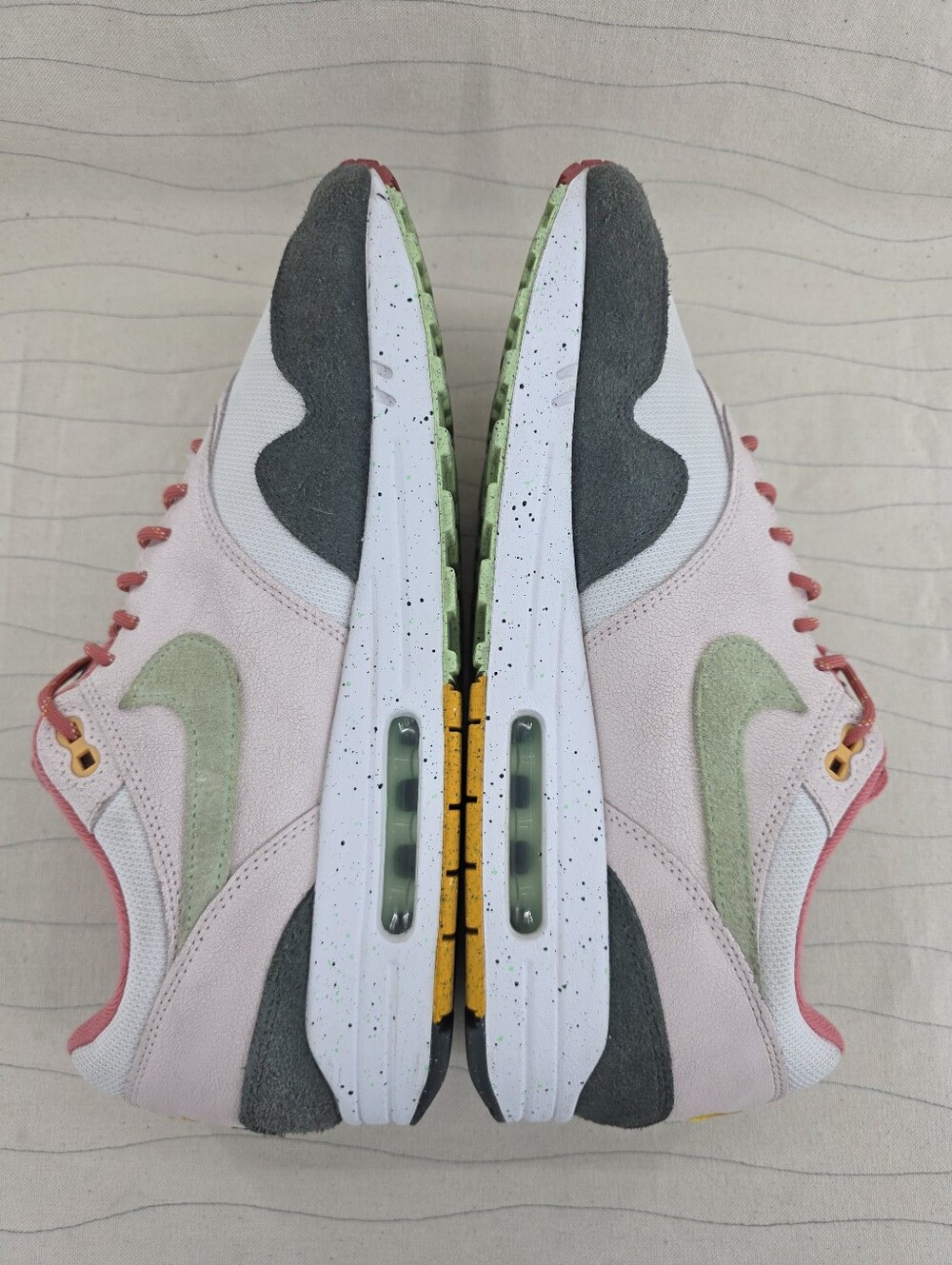 Nike Mens Air Max 1 Easter Celebration Leather Sneakers Shoes FZ4133-640 Sz 13 - Picture 7 of 12